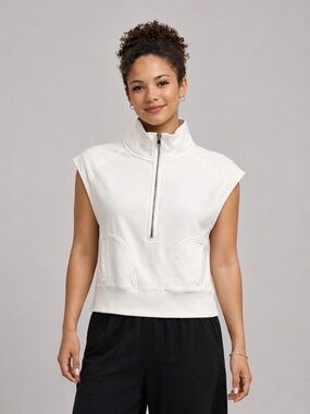 Daily Practice Sleeveless Half-Zip Top – Minimalist Athleisure Essential